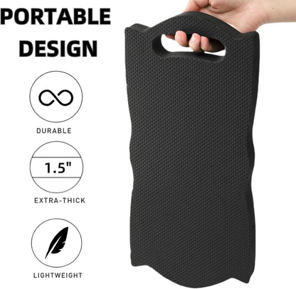 Covzoe 4 Pack Thick Kneeling Pad, 15.7" L x 7" W x 1.5" Th Waterproof Garden Kneel Pads Cushion with Handle, Soft Foam Kneeler Mat for Work, Cleaning, Yoga, Praying, Bath, Exercise, Black