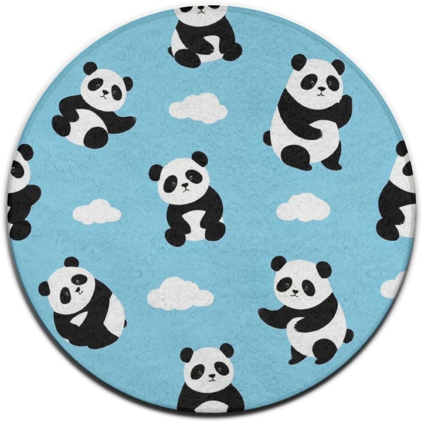 Soft Round Yoga Carpet, Office Chair Decor Round Mat for Carpet and Hardwood Floors Purple Butterfly
