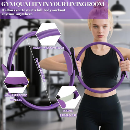 14 Pcs Pilates Kit Home Workout Kit for Women,Pilates Equipment Kit for Gym Studio Travel