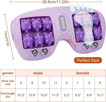 Foot Massager Roller, Plantar Fasciitis Relief Portable, Acupressure Therapy for Relieves Foot Tension, Promotes Relaxation, and Improved Circulation Cat Paw Purple