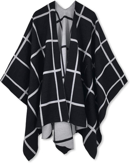 Moss Rose Women's Shawl Wrap Poncho Ruana Cape Open Front Cardigan Shawls for Spring Fall Winter
