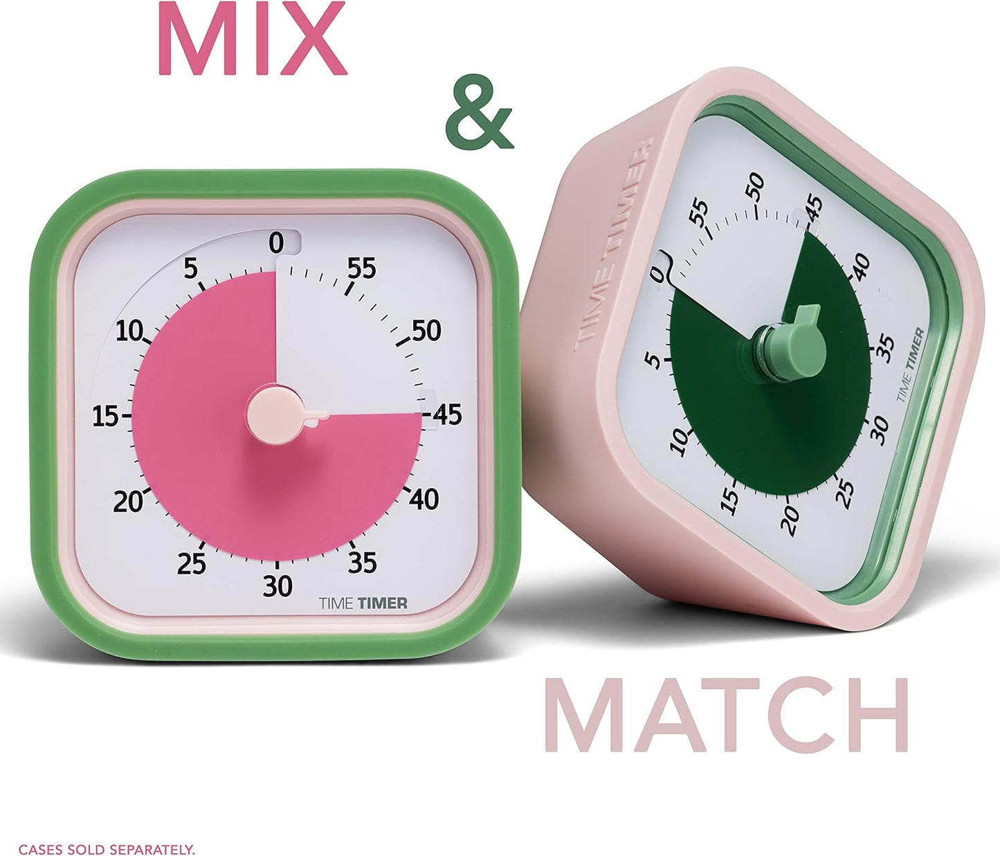 TIME TIMER Home MOD – 60-Minute Visual Timer, Home Edition, Silent Operation, for Homeschool Supplies, Study, Office & Meetings (Fern Green)
