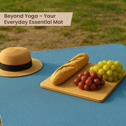 LFH Home Handmade Cotton Yoga Mat Cotton Rug picnic mat For Exercise, Workout, Fitness - Perfect Heavy Quality Eco Friendly Natural Cotton Woven Reversible Yoga Mats for Men & Women - 72x26 Inch.