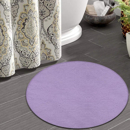 Machine Washable Modern Round Area Rug, Room Sofa Yoga Soft Round Carpet, Home Decor Non Slip Kitchen Office Circle Rug Grey, 24inch