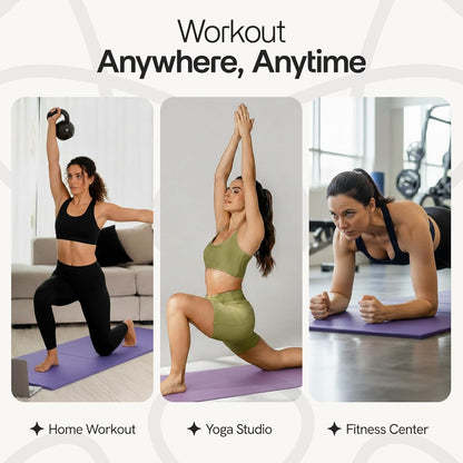 Folding Yoga Mat, TPE Folding Yoga Mat, Foldable Exercise Mat for Yoga, Pilates, Floor Workouts, Compact Design, Travel Friendly, Ideal for Home & Gym, Knee pad, Kneeling pad, No Roll Mat