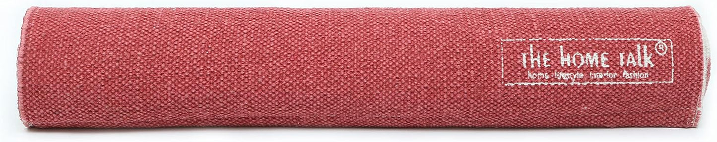 Hand Woven 100% Cotton Yoga Mat- Thick Handloom Made in India- for Gym Floor Exercise - Runner for Bedroom