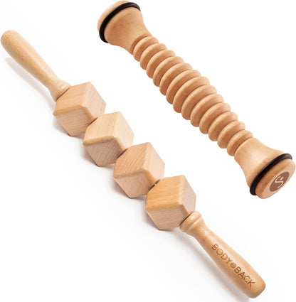 Body Back Wooden Foot Roller, Foot Massager for Plantar Fasciitis, Stress Relief, Relaxation