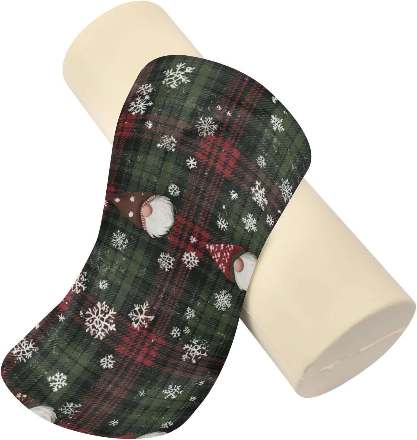 c Neck Roll Pillow Bolster Round Health Memory Foam Long Cervical Cylinder Pillows with Removable Washable Cover for Body Bed Legs Back Yoga - Colors B