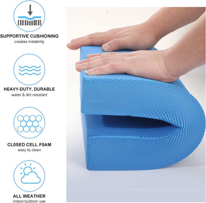 Hungdao 2 Pcs Balance Pad Thick Foam Yoga Core Training Exercise Pad for Adults Physical Therapy Fitness Stability Workout Knee Ankle Strength Training Home Work Floor