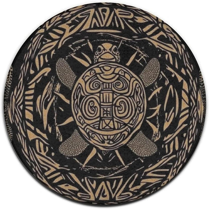 Room Sofa Yoga Soft Round Carpet, Home Decor Non Slip Kitchen Office Circle Rug, Machine Washable Modern Round Area Rug Beach Turtles, 60inch