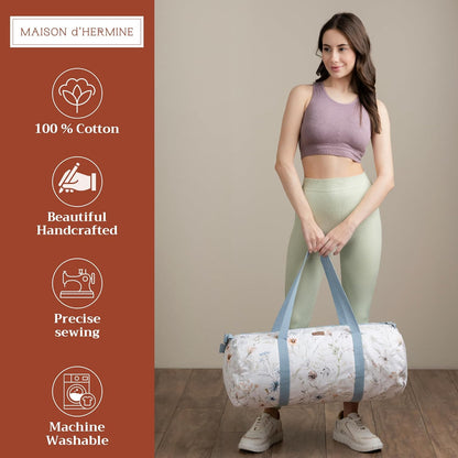 Maison d' Hermine Yoga Mat bag, Cylindrical bag for Woman&Men, yoga mat Bag &Adjustable shoulder straps Yoga Mat Carrier Bag with Drawstring Water Bottle Pocket and zipper pocket Easter Gifts