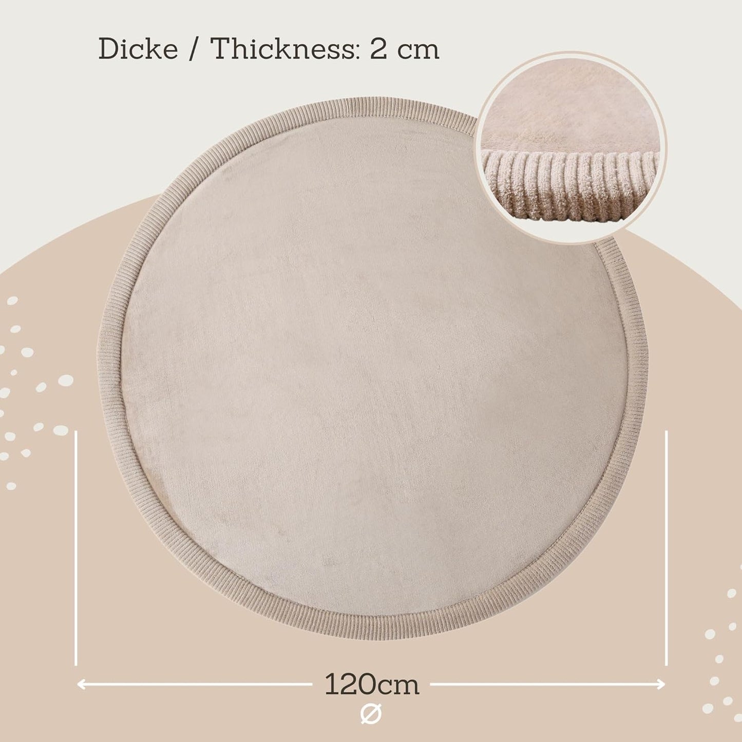 Hakuna Matte CloudSoft Mat for Floor 60" x 80" Beige – Coral Velvet Memory Foam Rug – Non-Slip, Water-Resistant