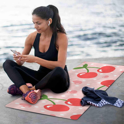 Yoga Mat Foldable Exercise Mats Gym Non Slip Workout Mat for Women and Men Pilates Floor Fitness Mat with Storage Bag 71 inch x 26 inch