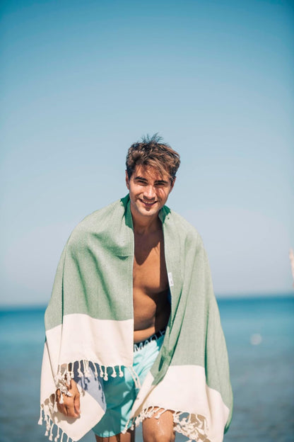 Bazaar Anatolia Turkish Beach Towel – 100% Cotton, Quick Dry, Lightweight and Sand Free – Perfect for Bathroom, Travel, Yoga, Camping, Oversized 71x39 inches - Diamond Black - Colors B