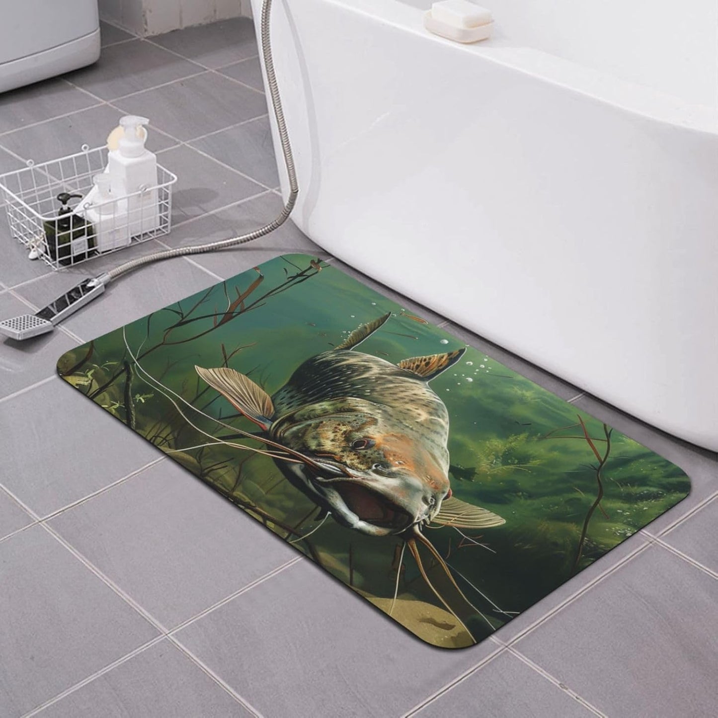 Yoga Meditation Printed Rounded Corner Diatomaceous Doormat 31.5x19.7 Inch Bath Mat Rug Non Slip Shower Floor Mat, Absorbent Bathroom Rugs Mat for Anti Slip Shower Mat, Housewarming Gift