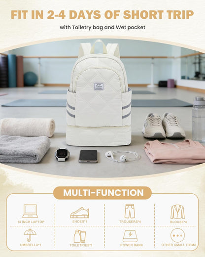 Gym Backpack for Women Men,Cheer bag,Lightweight Gym Bag with Shoe Compartment, Waterproof Sports Backpack with Wet Pocket, Black