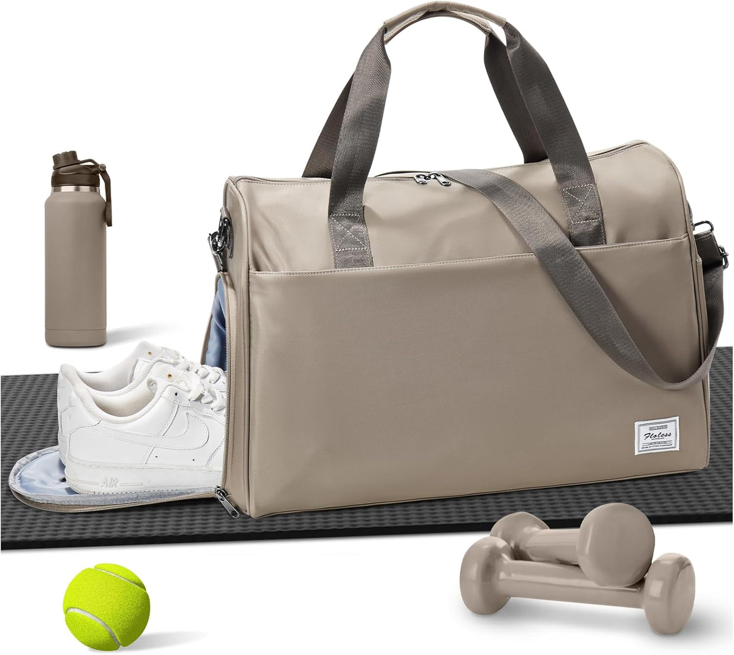 Gym Bag Womens Mens with Shoes Compartment and Wet Pocket Travel Duffel Bag for Women for Plane Sport Gym Tote Bags Swimming Yoga Waterproof Weekend Overnight Carry on Bag Hospital Holdalls - Colors C