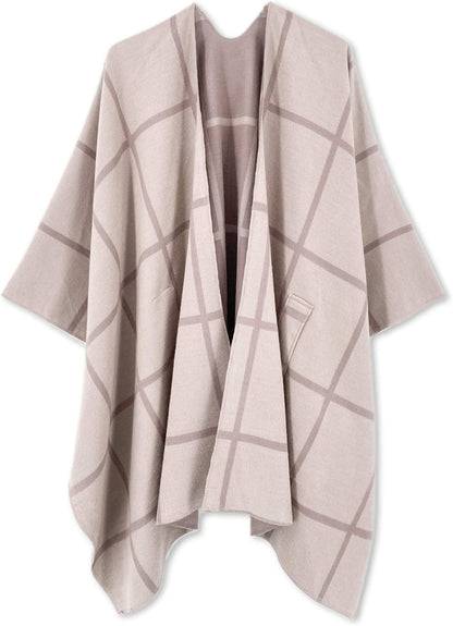 Moss Rose Women's Shawl Wrap Poncho Ruana Cape Open Front Cardigan Shawls for Spring Fall Winter