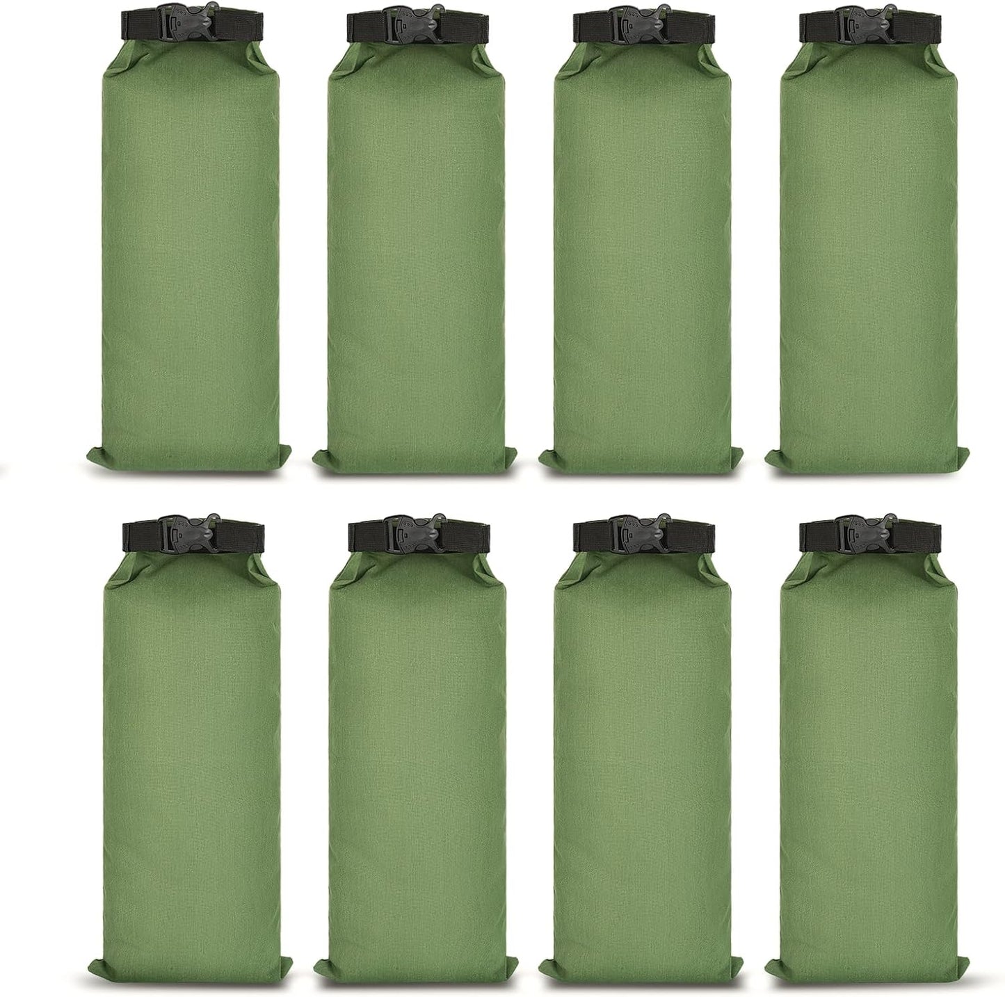 Flood Water Barrier Sand Bags - 4Pcs Thickened Long Canvas Flood Protection Sandbags with Insert Buckle Reusable Quick Flood Barrier for Home Door Window Basement Garage Floor Flood Control - 11"x28"
