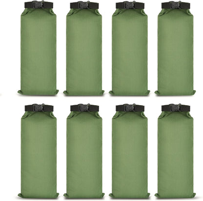 Flood Water Barrier Sand Bags - 4Pcs Thickened Long Canvas Flood Protection Sandbags with Insert Buckle Reusable Quick Flood Barrier for Home Door Window Basement Garage Floor Flood Control - 11"x28"