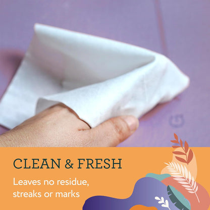 IMPRESA Yoga Mat Cleaner Wipes - Heavy Duty Cleaning for Exercise Equipment - Wipes for Yoga Mats - Lavender Essential Oil Freshening - 150 Count, 9 x 9 in, Lavender