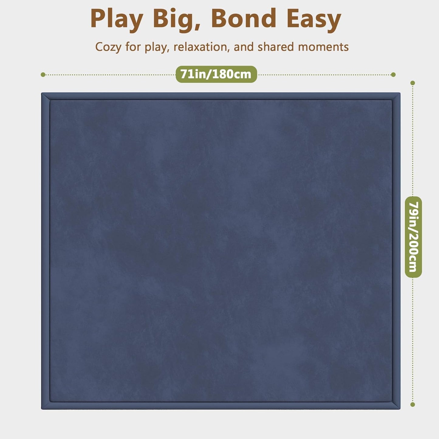 Baby Play Mat for Floor, 1.3'' Thick Memory Foam Tummy Time Mat - Super Soft Coral Velvet Nursery Rug with Non-Slip Backing, Crawling Rug for Toddlers/Infants, Yoga & Tatami Use, Oatmeal, 79''x 118''