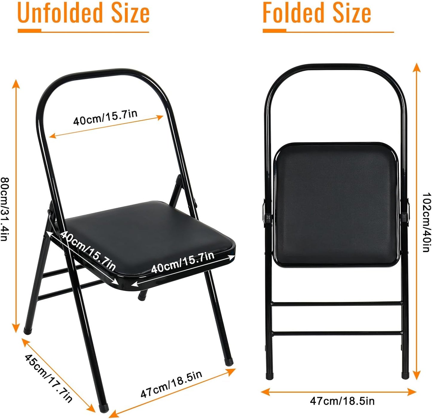 INNOLIFE Yoga Auxiliary Chair - Backless, Relieve Neck & Back Pain, Abs & Core Training, Balance Handstand, Flexibility & Strength