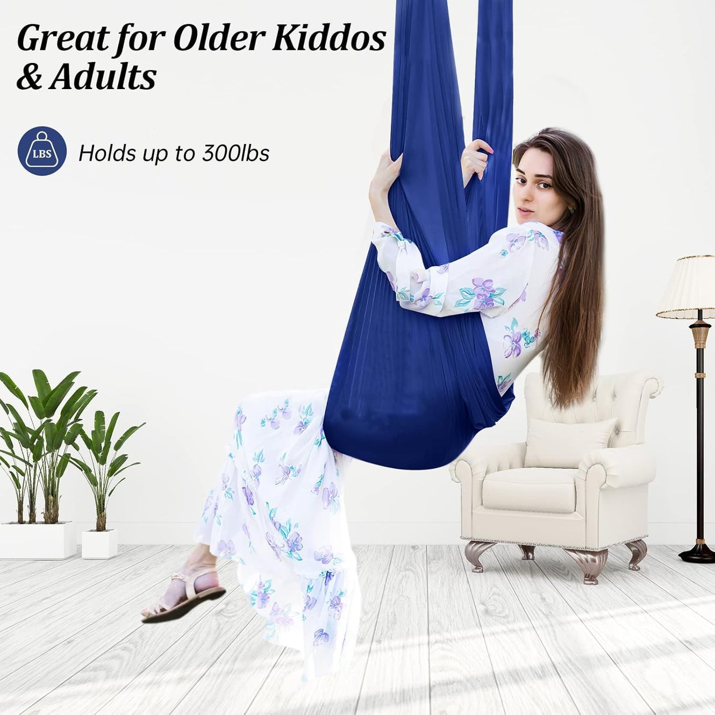 Aokitec Therapy Swing for Kids with Special Needs (Hardware Included) Snuggle Swing Cuddle Hammock Indoor Adjustable Aerial Yoga for Children with Autism, ADHD, Asperger, Sensory Integration