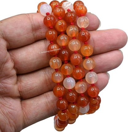 Amazing Gemstone 108 Beads Handmade Mala (Knotted, Rudraksha) - Colors A
