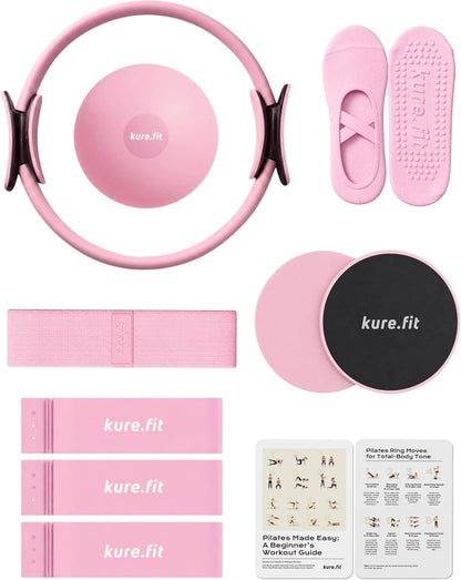 Pilates Kit for Women – Home Pilates Equipment Set with Ring, Ball & Resistance Bands | Pilates Starter Kit with Accessories in Gift Box
