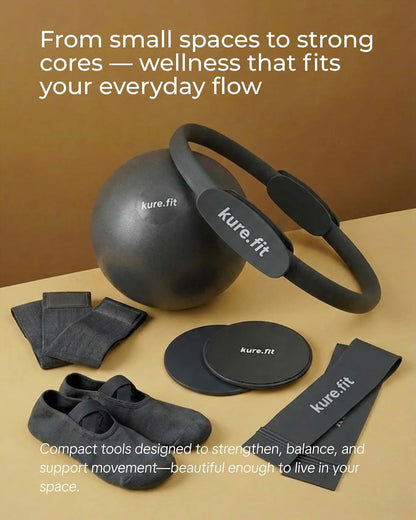 Pilates Kit for Women – Home Pilates Equipment Set with Ring, Ball & Resistance Bands | Pilates Starter Kit with Accessories in Gift Box