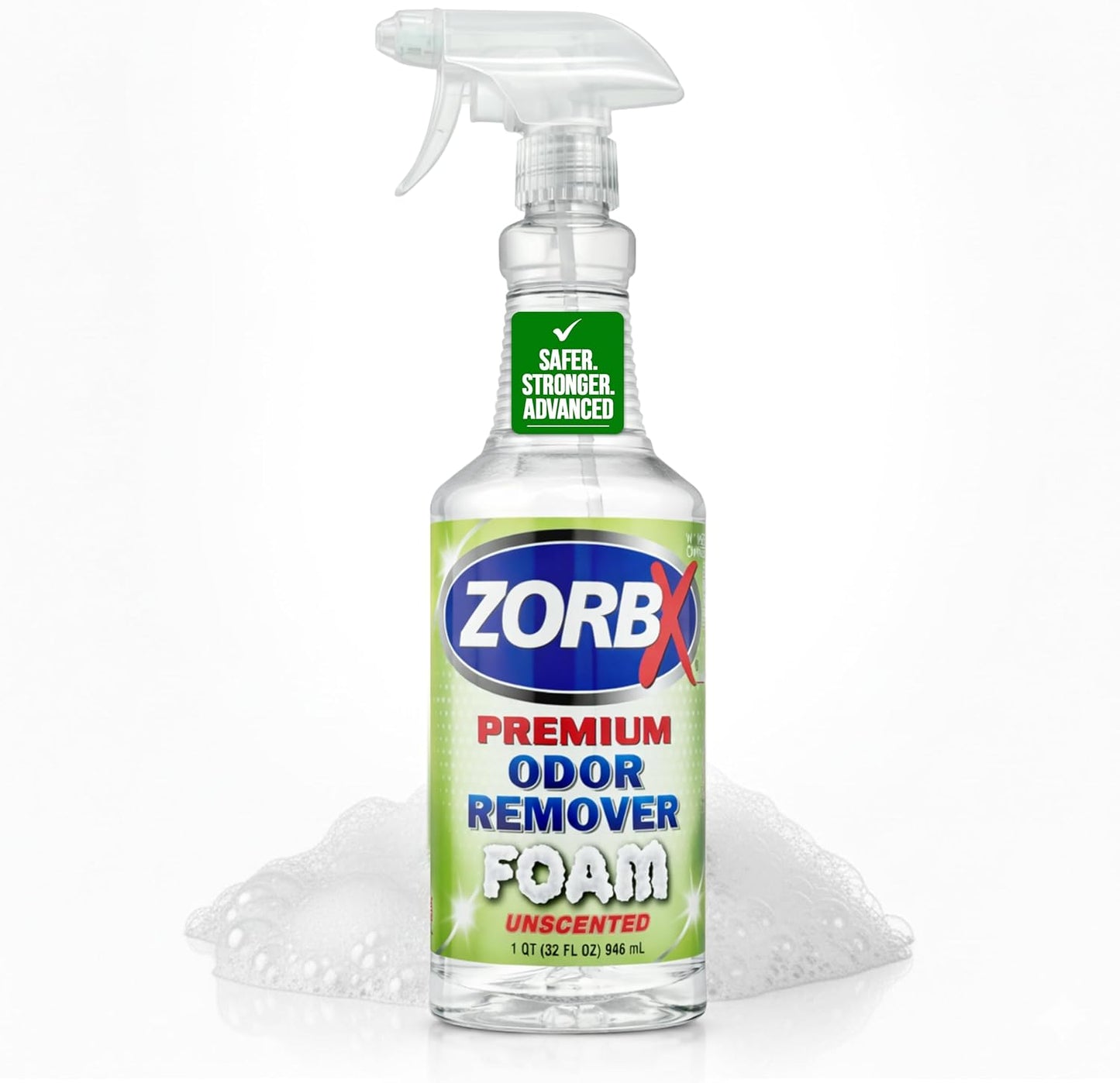 ZORBX Unscented Odor Eliminator for Strong Odor 16 Fl Oz - Used in Hospitals & Healthcare Facilities - Advanced Trusted Formula, Fast-Acting Odor Remover Spray for Dog, Cat, House & Carpet
