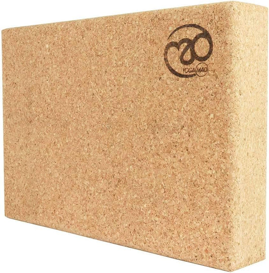 Yoga-Mad Cork Yoga Block | 30.5cm x 20.5cm x 5cm | Eco Friendly Yoga Block | Non Slip Cork Brick for Yoga, Pilates, Training and Home Workouts | Provides Support for Various Yoga Poses