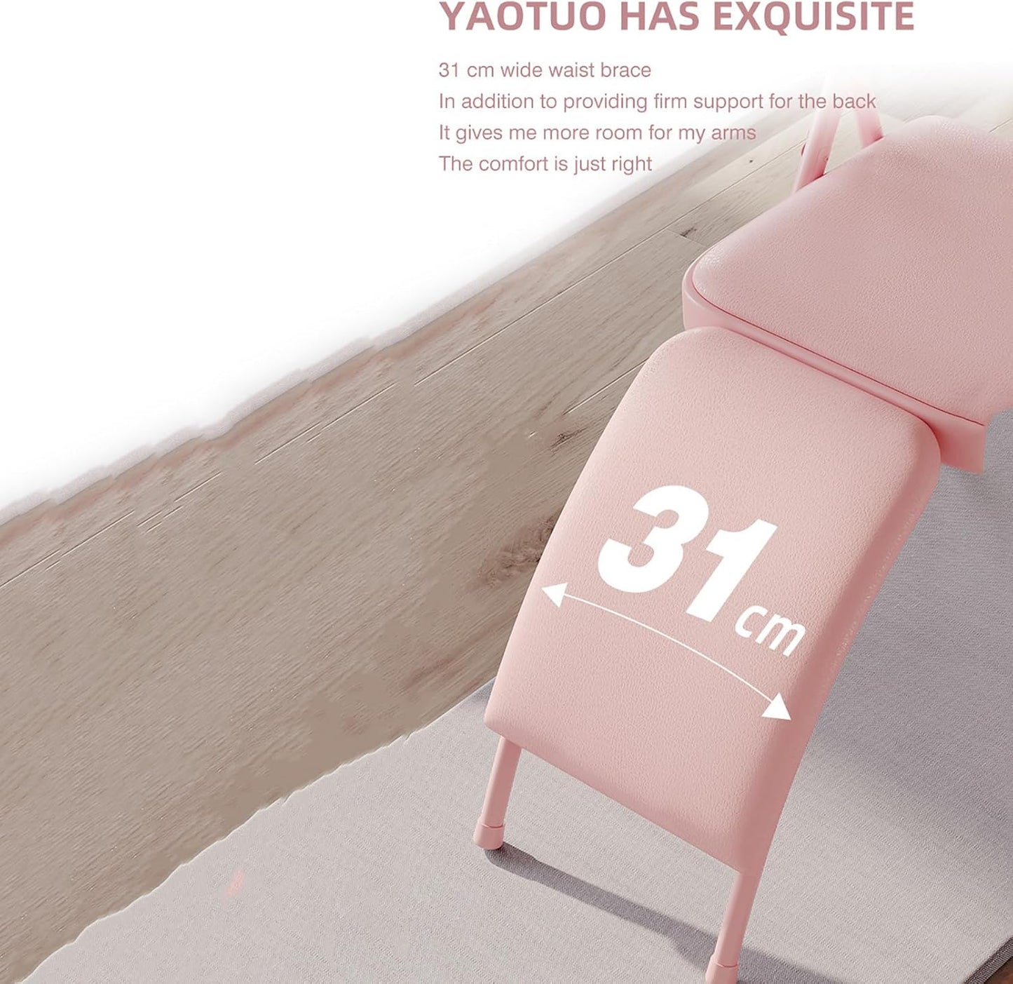 WIKINK Professional Yoga Chair, Widened Yoga Chair Auxiliary Chair, Household Folding Chair Widened and Thick Lumbar Support Yoga Auxiliary Equipment, Yoga Accessories & Equipment