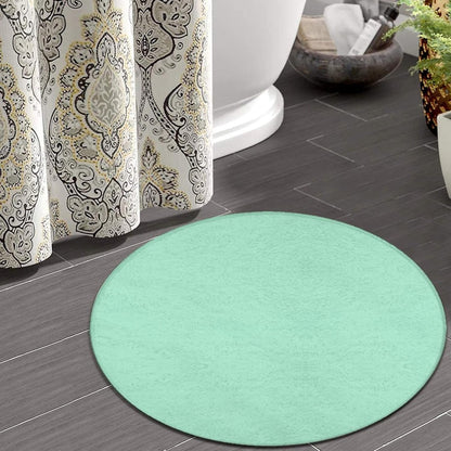 Women's Large Home Decor Mat, Soft Round Yoga Carpet, Non Slip Machine Washable Home Office Circle Rug Purple