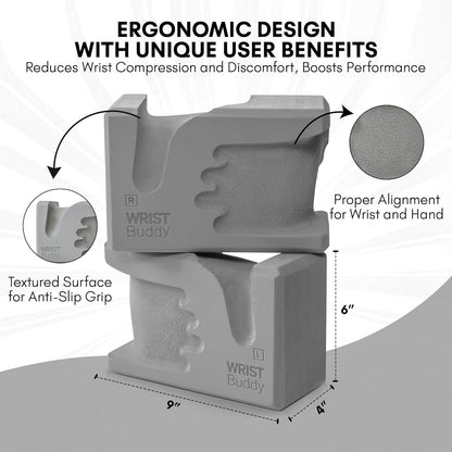 WRISTBuddy® Yoga Blocks 2-Pack (Left + Right) — Ergonomic, Hand-Shaped EVA Blocks for Wrist Relief & Better Grip | Doctor-Designed Support for Yoga, Pilates, Handstands, Push-Ups & Rehab