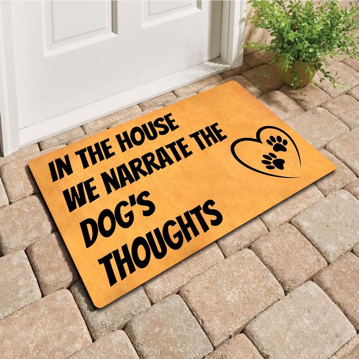 MELODADDY Funny Welcome Doormat Front Door Decor Rugs with Rubber Back 30"(L) x 18"(W) Personalized Matt Outside Entrance (Leave Your Worries At the Door Yoga Meditation Namaste)