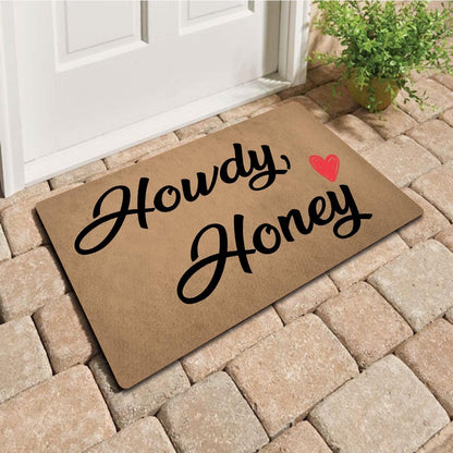 MELODADDY Funny Welcome Doormat Front Door Decor Rugs with Rubber Back 30"(L) x 18"(W) Personalized Matt Outside Entrance (Leave Your Worries At the Door Yoga Meditation Namaste)