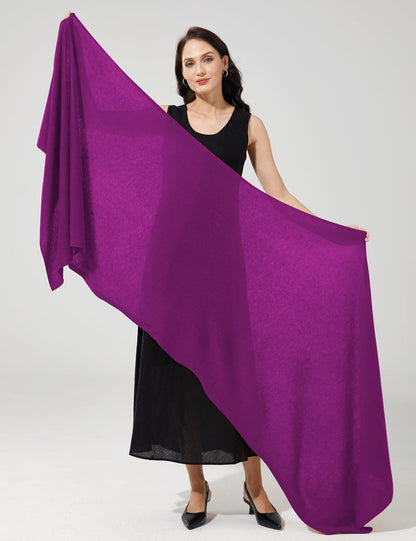 Soft Cashmere Blend Wrap Chic Scarf Stole for Women Wayfarer Travel Extra Large 87"x28" - Colors A