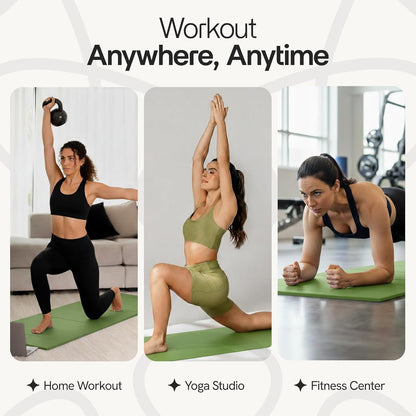 Folding Yoga Mat, TPE Folding Yoga Mat, Foldable Exercise Mat for Yoga, Pilates, Floor Workouts, Compact Design, Travel Friendly, Ideal for Home & Gym, Knee pad, Kneeling pad, No Roll Mat