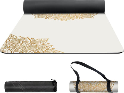 nuveti Yoga Mat Print Extra Thick TPE Non Slip Fitness Exercise Mat with Carrying Bag,72"x24" Extra Thick 6MM Exercise & Workout Mat for Yoga, Pilates Fitness and Floor Exercises - Colors B