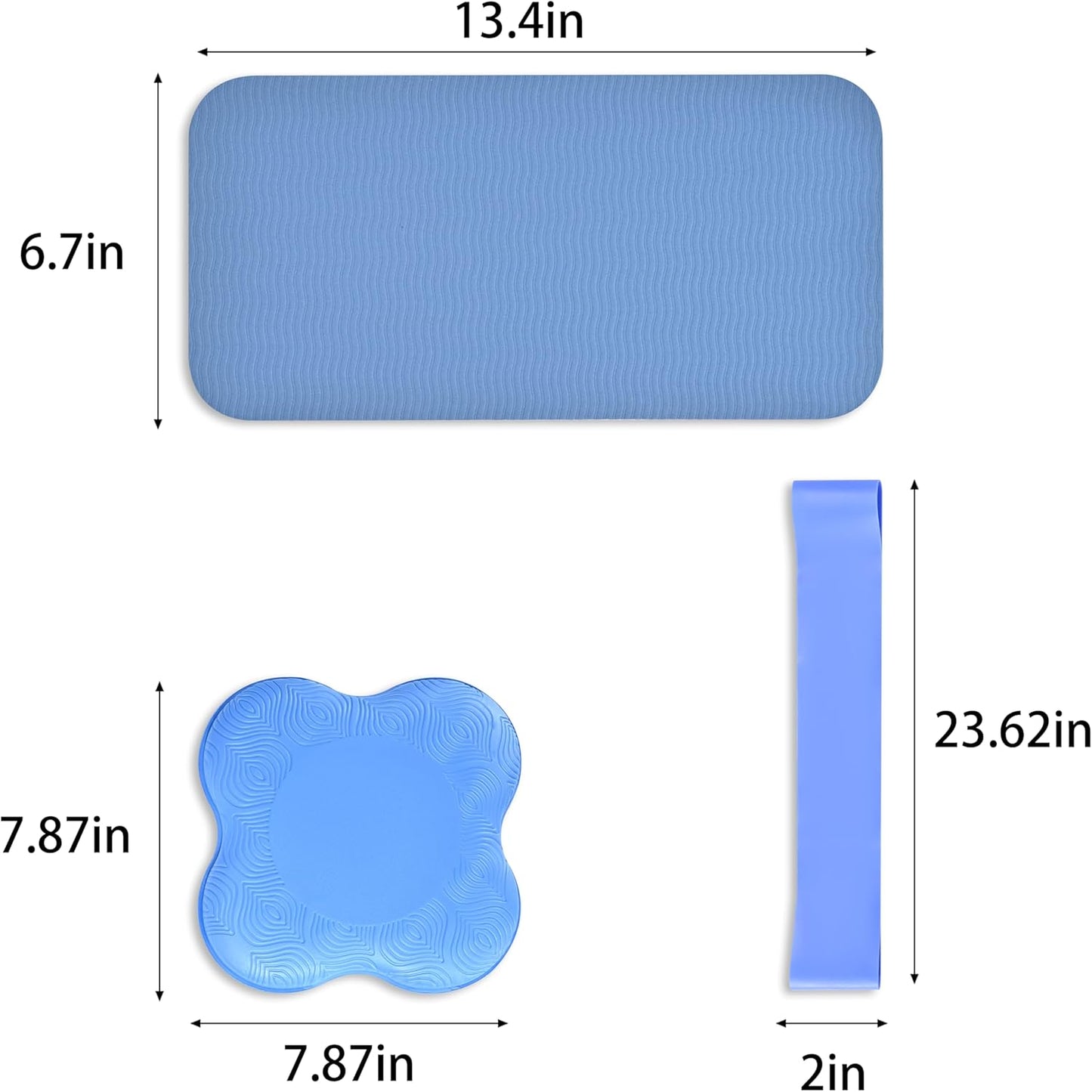 Yoga Knee Support Pad for Women Pilates Kneeling Cushion | Elbows Wrist Hands Head Foam Extra Thick Men Exercise Knees Pads Set of 6 Pieces
