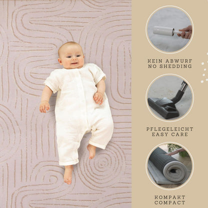 Hakuna Matte CloudSoft Mat for Floor 60" x 80" Beige – Coral Velvet Memory Foam Rug – Non-Slip, Water-Resistant