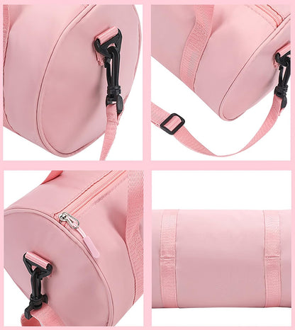 Ballet Dance Bag Mini Gym Bag Lightweight Small Duffle Bag 10L Cute Crossbody Bag for Yoga Swimming Sport (Black)