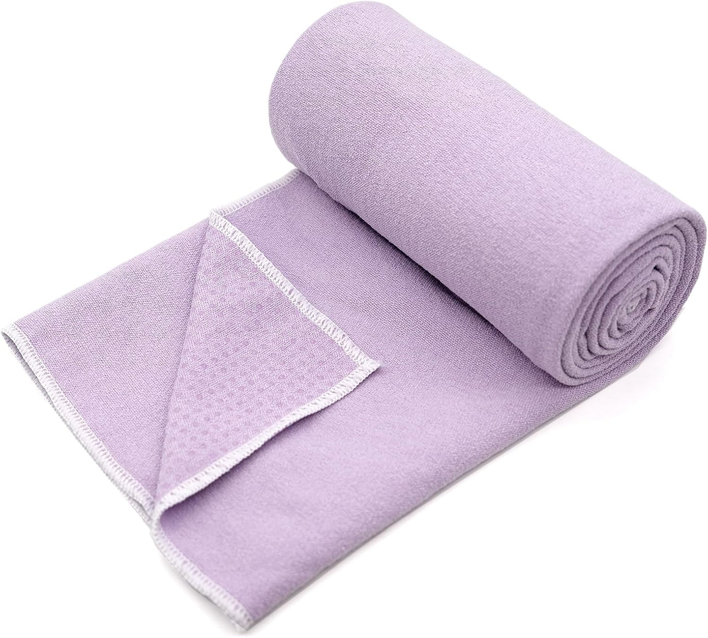 Eunzel Hot Yoga Towel - Microfiber Non Slip Yoga Mat Towel with Grip Dot Sweat Absorbent Towel for Hot Yoga, Pilates and Fitness 72" x 24", Dark Cyan/Orange