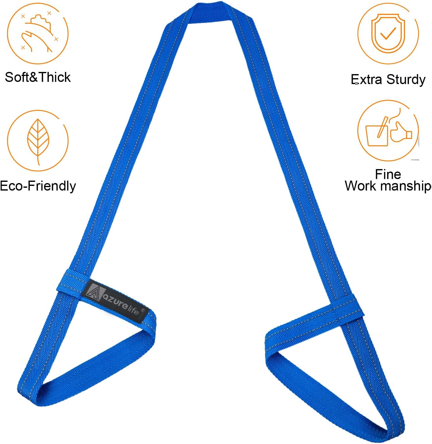 A AZURELIFE [MAT NOT Included] Yoga Mat Sling, Yoga Mat Straps for Carrying, Easy-Cinch Yoga Mat Holder Strap