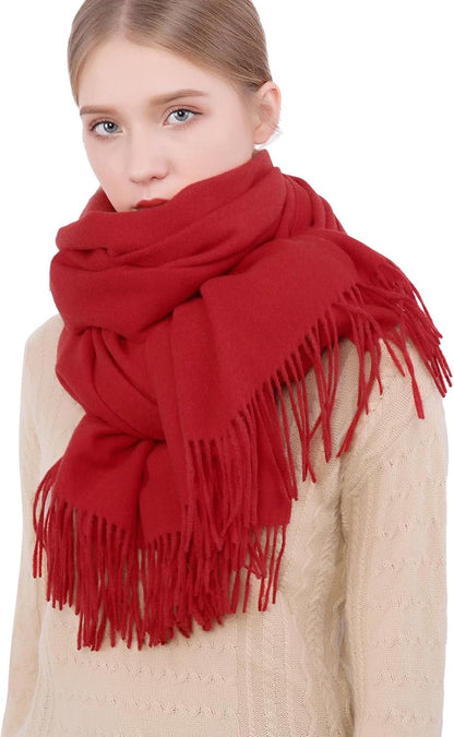 RIIQIICHY Winter Scarfs for Women Pashmina Shawls Wraps for Evening Dresses Large Warm Soft Scarves