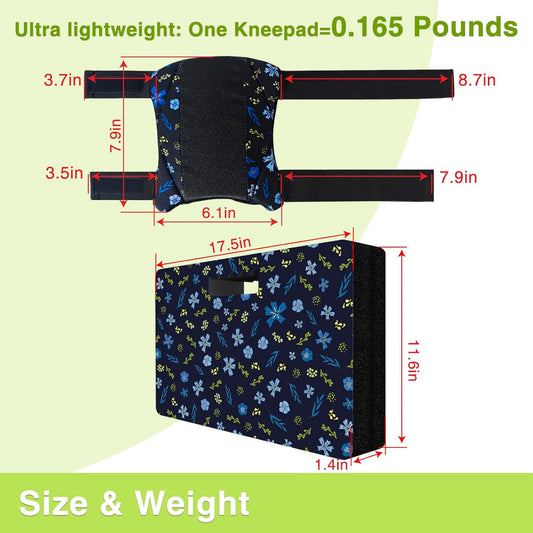 Garden Knee Pads for Men and Women, Lightweight Waterproof KneePads for Gardening, Anti Slip Leather Foam Padding Kneeling Pads for Flooring and Carpet Cleaning, House work, Gardening Maintain, Knee Protector,Gray