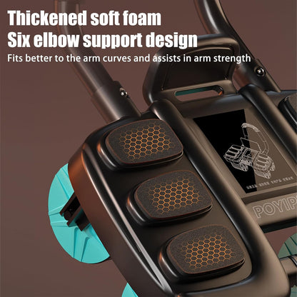 2025 New Ab Wheel Roller with Elbow Support - Automatic Rebound Abdominal Wheel Roller, The Upgraded Four-wheel Abdominal Wheel Core Workout Equipment Home Gym Abs Machine