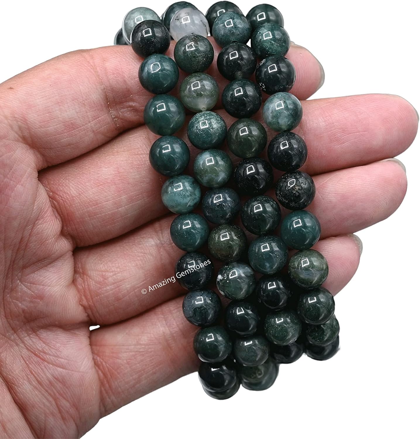 Amazing Gemstone 108 Beads Handmade Mala (Knotted, Rudraksha) - Colors A